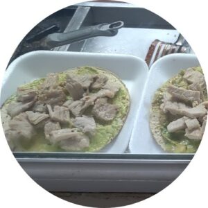 Tostaditas Infantiles de carne asada con guacamole (Recomendación Saludable)